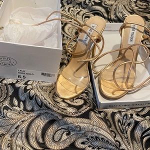 Steve Madden Lyla open toe rose gold size 6.5